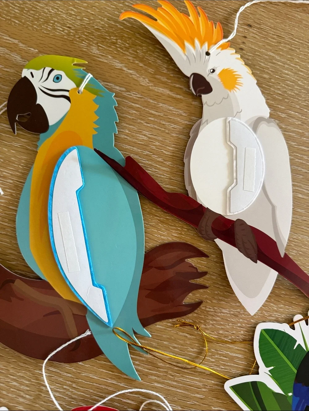 Tropical Birds and Flower Banner Hawaiian Luau Hula Party Decorations